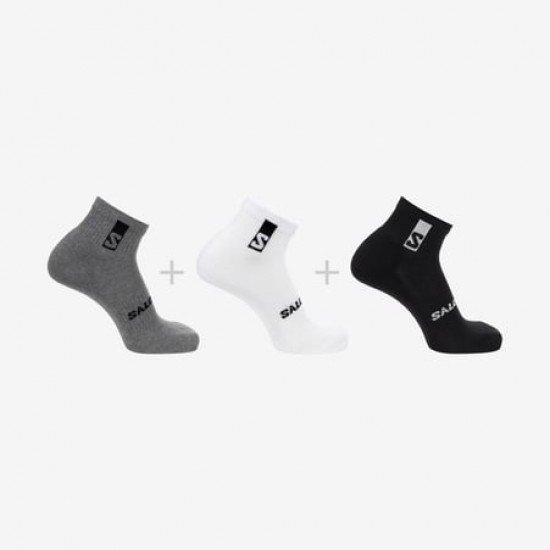 EVERYDAY ANKLE 3-PACK - BLACK-WHITE-MED GREY EVERYDAY ANKLE 3-PACK - BLACK-WHITE-MED GREY